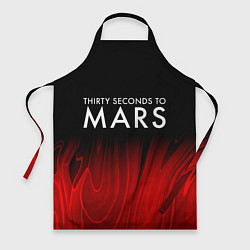 Фартук кулинарный Thirty Seconds to Mars red plasma, цвет: 3D-принт
