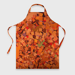 Фартук кулинарный Оранжевые кубы в абстракции, цвет: 3D-принт