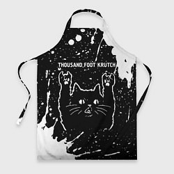Фартук кулинарный Группа Thousand Foot Krutch и рок кот, цвет: 3D-принт