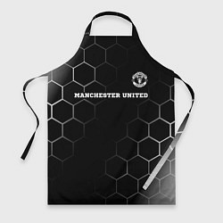 Фартук кулинарный Manchester United sport на темном фоне: символ све, цвет: 3D-принт