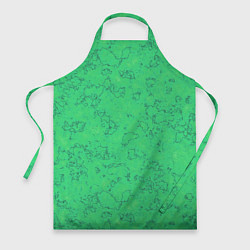 Фартук кулинарный Мраморный зеленый яркий узор, цвет: 3D-принт