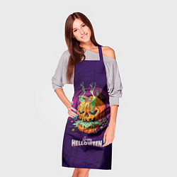 Фартук кулинарный Злобная тыква Хэллоуин, цвет: 3D-принт — фото 2