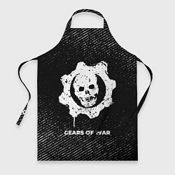 Фартук кулинарный Gears of War с потертостями на темном фоне, цвет: 3D-принт