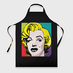 Фартук кулинарный Ретро портрет Мэрилин Монро, цвет: 3D-принт