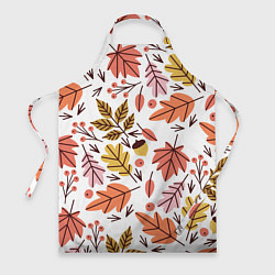 Фартук кулинарный Осенний паттерн - листья, цвет: 3D-принт