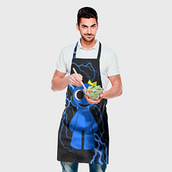 Фартук кулинарный Радужные друзья Синий молния, цвет: 3D-принт — фото 2
