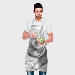Фартук кулинарный Нечеловеческий вопль - складки ткани, цвет: 3D-принт — фото 2
