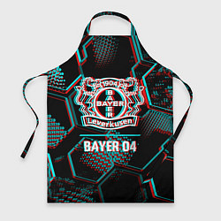 Фартук Bayer 04 FC в стиле glitch на темном фоне