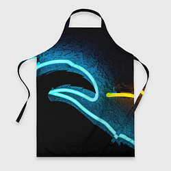 Фартук кулинарный Неоновый разлом - киберпанк броня, цвет: 3D-принт