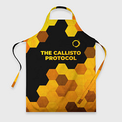 Фартук кулинарный The Callisto Protocol - gold gradient: символ свер, цвет: 3D-принт