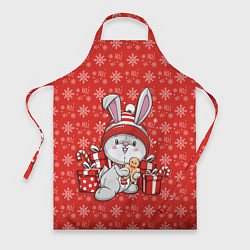 Фартук кулинарный Новогодний кролик с пряником, цвет: 3D-принт