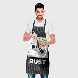 Фартук кулинарный Rust с потертостями на темном фоне, цвет: 3D-принт — фото 2