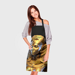 Фартук кулинарный Нейросеть - золотая египетская богиня, цвет: 3D-принт — фото 2