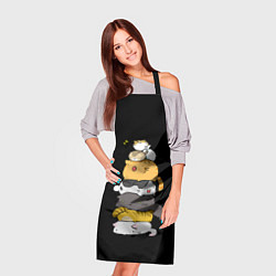 Фартук кулинарный Кавайные котики, цвет: 3D-принт — фото 2