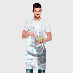 Фартук кулинарный Разноцветные звезды на белом фоне, цвет: 3D-принт — фото 2