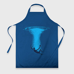 Фартук кулинарный Человек упавший в океан, цвет: 3D-принт
