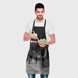 Фартук кулинарный Ярослав - в красной рамке на темном, цвет: 3D-принт — фото 2