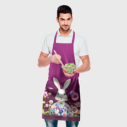 Фартук кулинарный Кролик на винном фоне, цвет: 3D-принт — фото 2