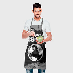 Фартук кулинарный На Земле с 1996: краска на темном, цвет: 3D-принт — фото 2