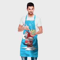 Фартук кулинарный С Новым годом ёпта - дымоход, цвет: 3D-принт — фото 2