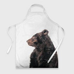 Фартук кулинарный Медведь в профиль, цвет: 3D-принт