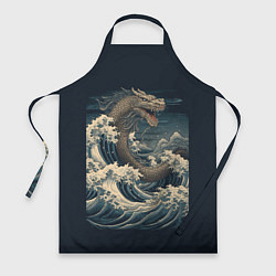 Фартук кулинарный Морской дракон в японском стиле, цвет: 3D-принт
