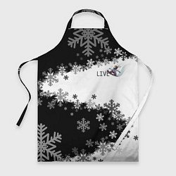 Фартук кулинарный Сноуборд черно-белый, цвет: 3D-принт