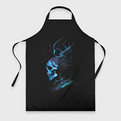 Фартук кулинарный Blue skeleton with horns, цвет: 3D-принт