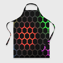 Фартук кулинарный Gradient hexagon genshin, цвет: 3D-принт