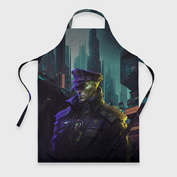 Фартук кулинарный Генерал в киберпанк, цвет: 3D-принт