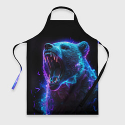 Фартук кулинарный Свирепый неоновый медведь, цвет: 3D-принт