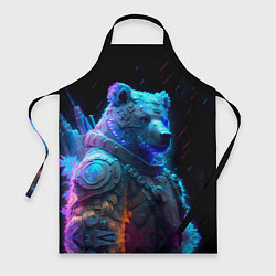 Фартук кулинарный Неоновый медведь воин, цвет: 3D-принт