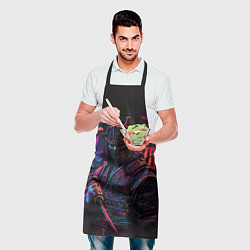 Фартук кулинарный Самурай неон, цвет: 3D-принт — фото 2