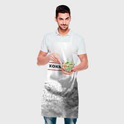 Фартук кулинарный Хоккеист в рамке красного цвета, цвет: 3D-принт — фото 2