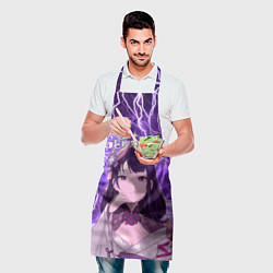 Фартук кулинарный Райдэн на фоне молний, цвет: 3D-принт — фото 2