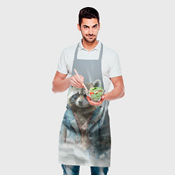 Фартук кулинарный Енот в пальто, цвет: 3D-принт — фото 2