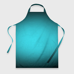 Фартук кулинарный Кислотный голубой с градиентом, цвет: 3D-принт