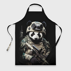 Фартук кулинарный Медведь панда солдат спецназа, цвет: 3D-принт