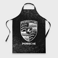 Фартук Porsche с потертостями на темном фоне