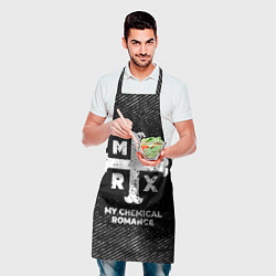 Фартук кулинарный My Chemical Romance с потертостями на темном фоне, цвет: 3D-принт — фото 2