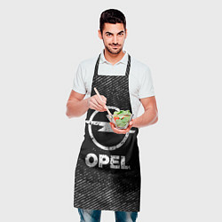 Фартук кулинарный Opel с потертостями на темном фоне, цвет: 3D-принт — фото 2