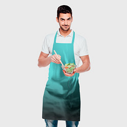 Фартук кулинарный Силуэт лисы на градиентном фоне, цвет: 3D-принт — фото 2