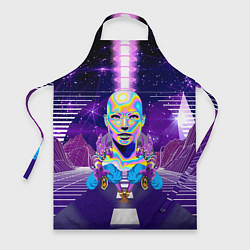 Фартук кулинарный Goddess with two Beerus - vaporwave, цвет: 3D-принт