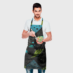 Фартук кулинарный Зеленые абстрактные листья, цвет: 3D-принт — фото 2
