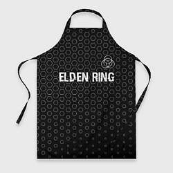 Фартук кулинарный Elden Ring glitch на темном фоне: символ сверху, цвет: 3D-принт