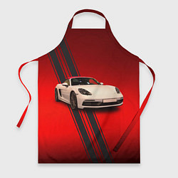 Фартук кулинарный Немецкий спортивный автомобиль Porsche, цвет: 3D-принт