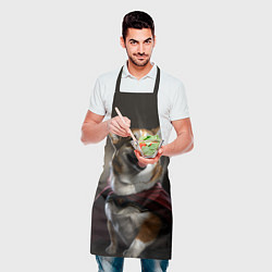 Фартук кулинарный Корги в красном плаще, цвет: 3D-принт — фото 2