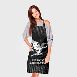 Фартук кулинарный Black Sabbath с потертостями на темном фоне, цвет: 3D-принт — фото 2