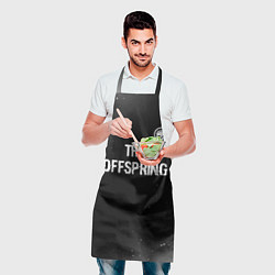 Фартук кулинарный The Offspring glitch на темном фоне: символ сверху, цвет: 3D-принт — фото 2