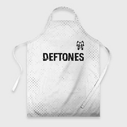 Фартук кулинарный Deftones glitch на светлом фоне: символ сверху, цвет: 3D-принт